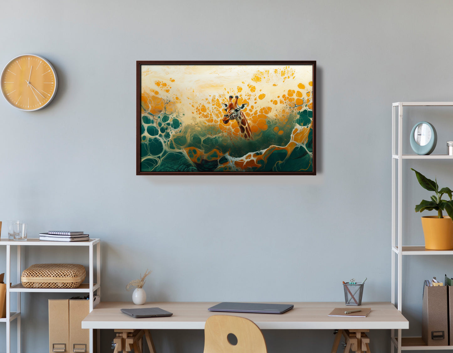 Abstract Giraffe Gold African American abstract art view 36