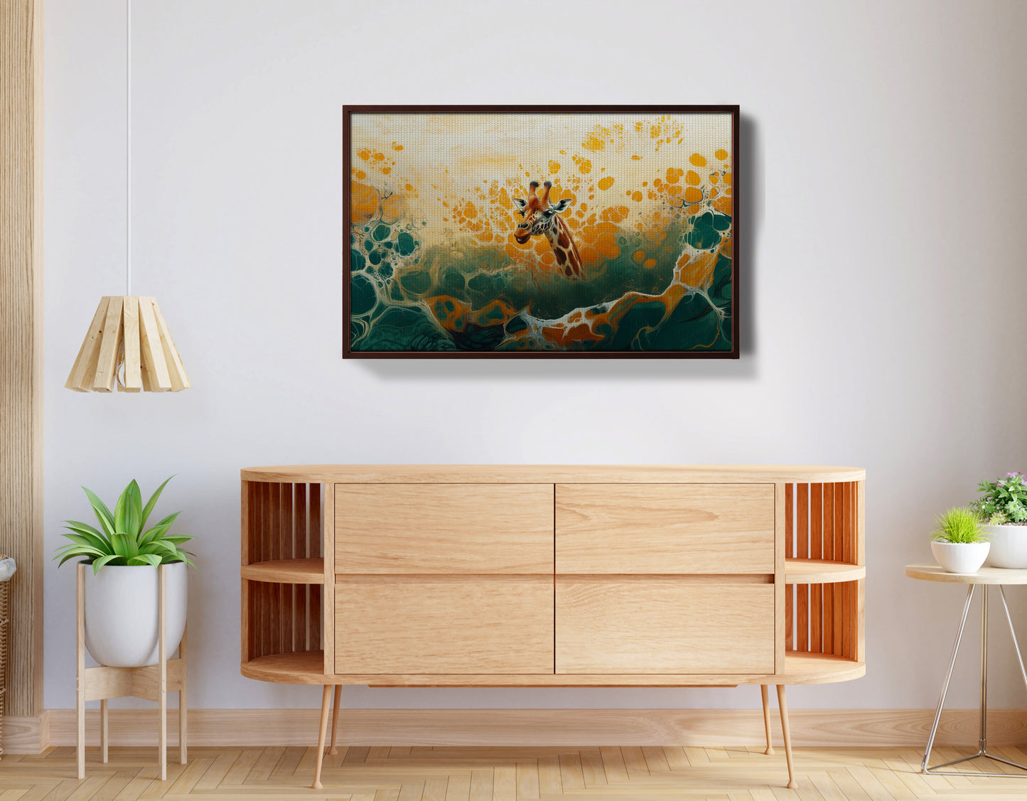 Abstract Giraffe Gold African American abstract art view 32