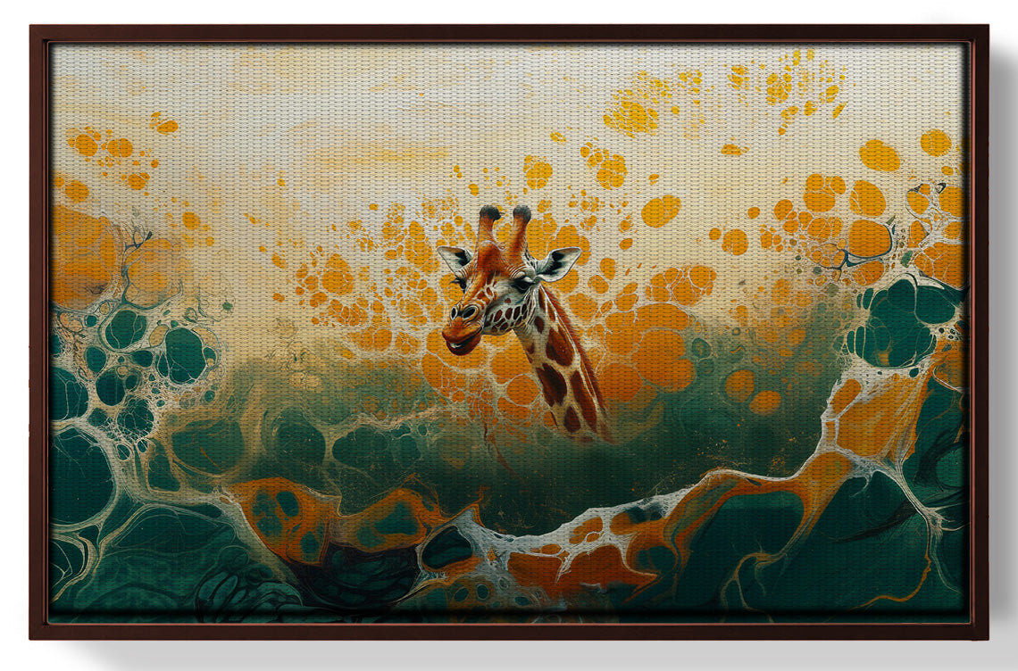Abstract Giraffe Gold African American abstract art view 31
