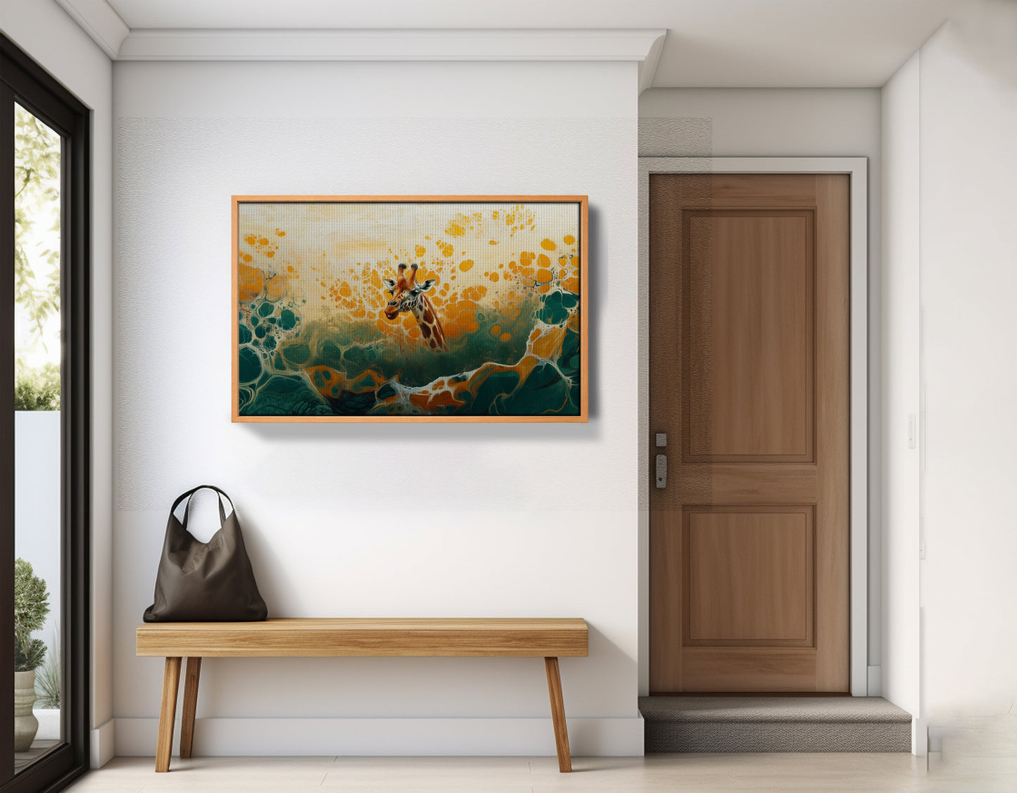 Abstract Giraffe Gold African American abstract art view 47