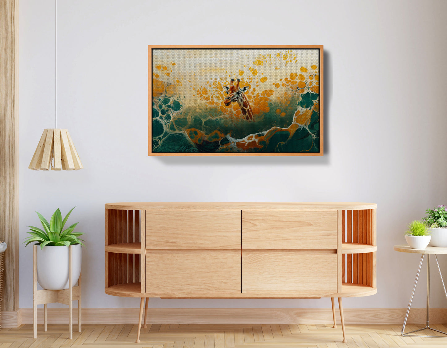 Abstract Giraffe Gold African American abstract art view 44