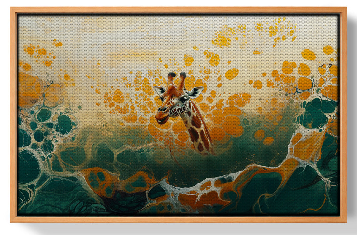 Abstract Giraffe Gold African American abstract art view 43