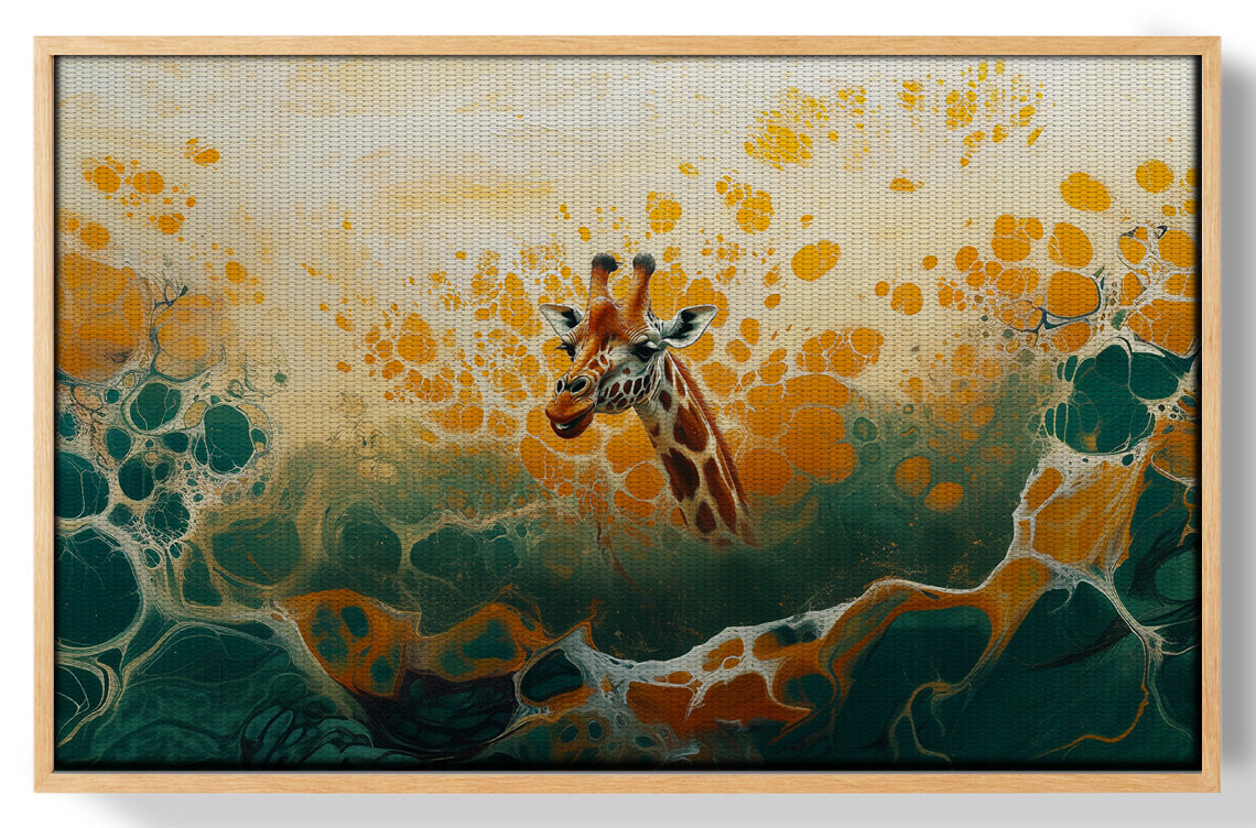 Abstract Giraffe Gold African American abstract art view 49