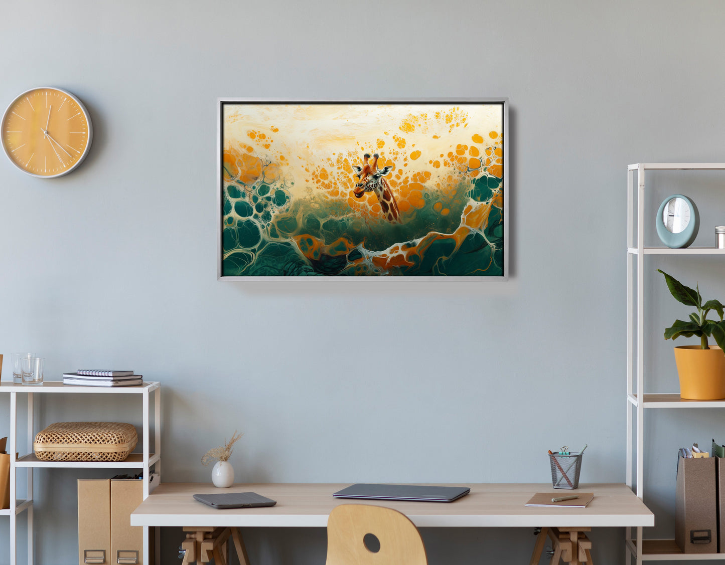 Abstract Giraffe Gold African American abstract art view 60