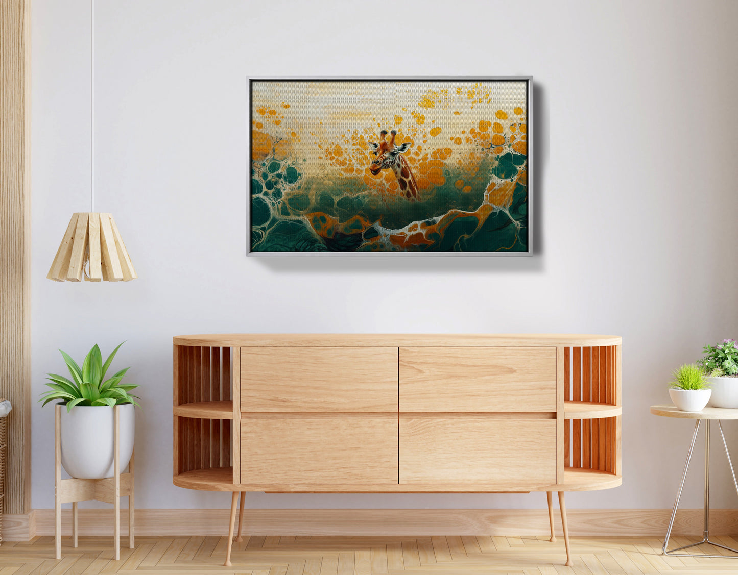Abstract Giraffe Gold African American abstract art view 56