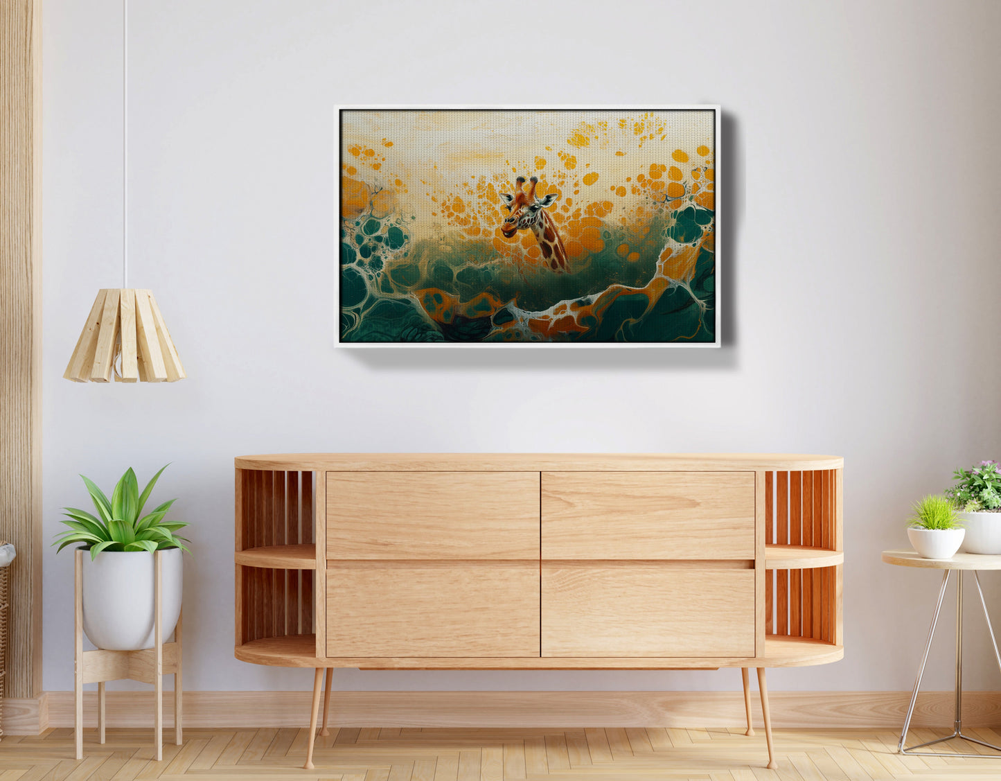 Abstract Giraffe Gold African American abstract art view 62