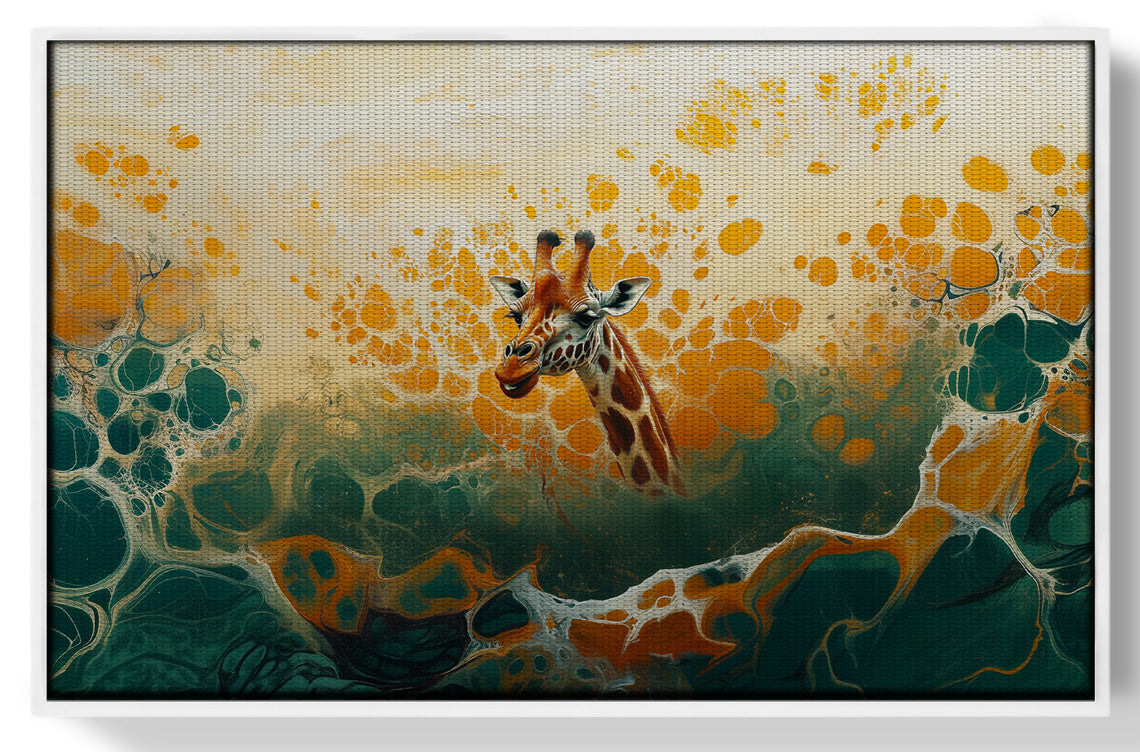 Abstract Giraffe Gold African American abstract art view 61