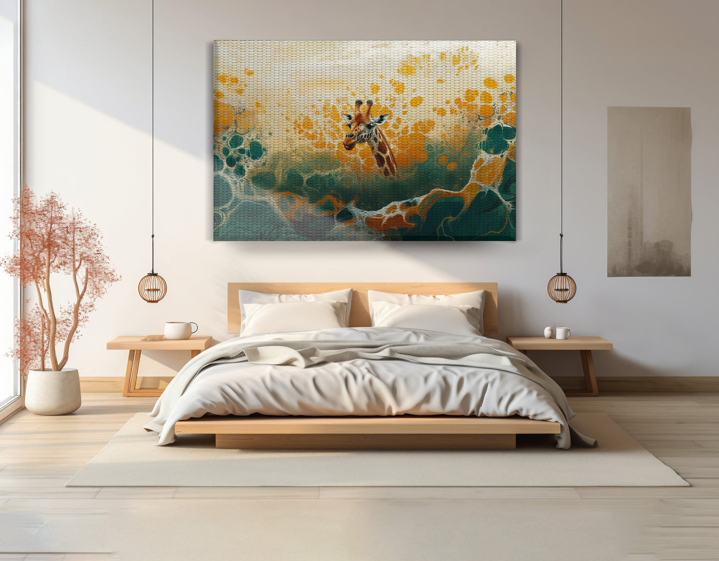 Abstract Giraffe Gold African American abstract art view 15