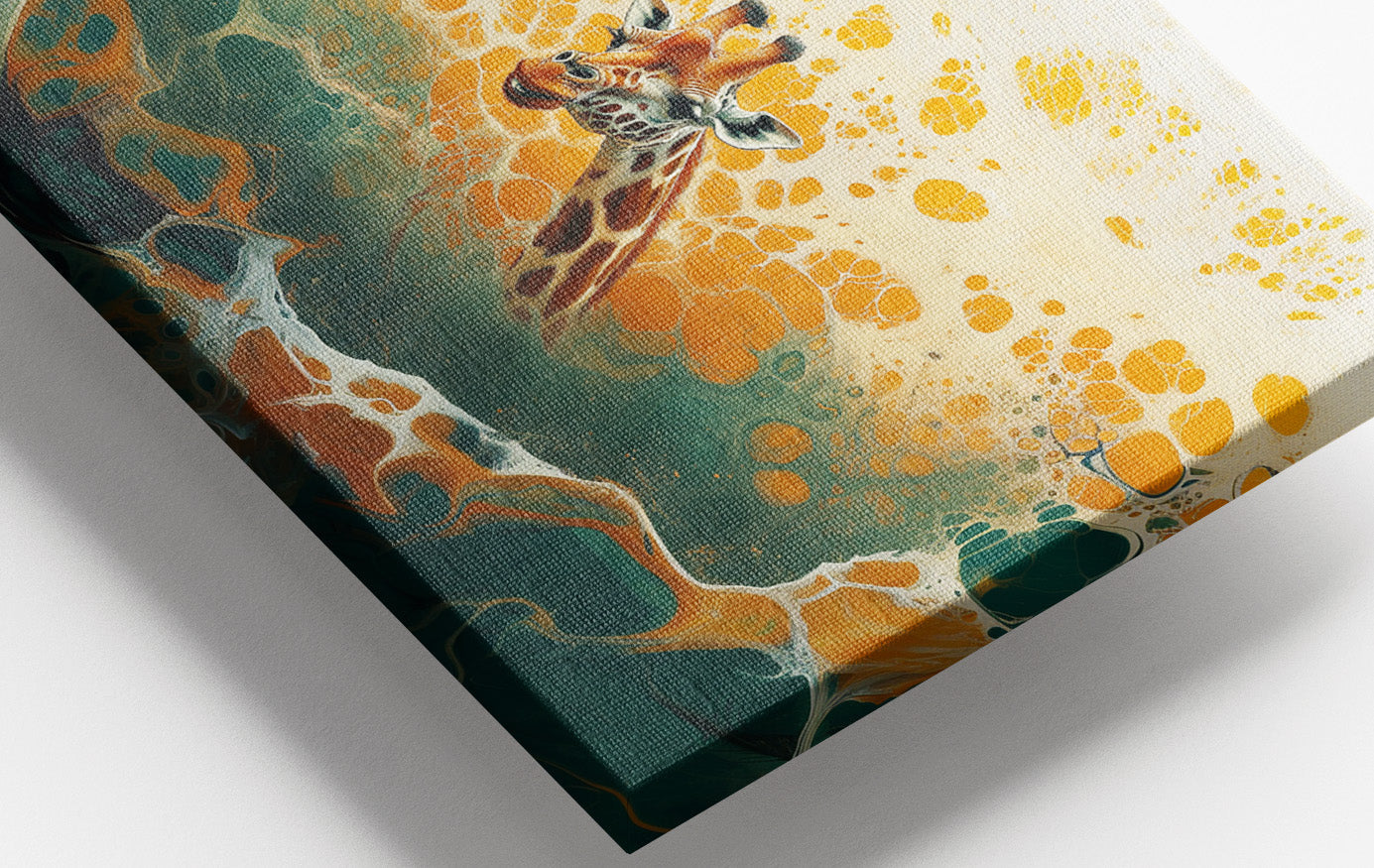 Abstract Giraffe Gold African American abstract art view 16