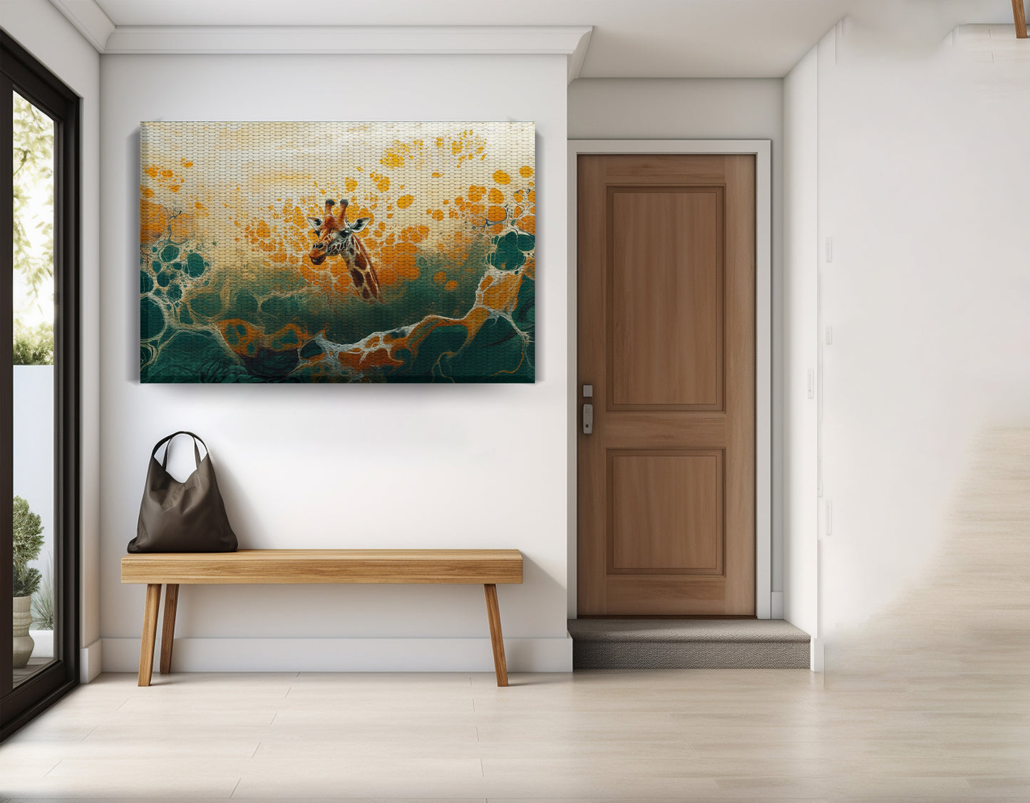 Abstract Giraffe Gold African American abstract art view 17