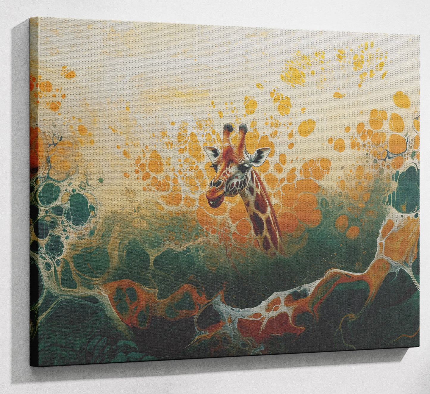 Abstract Giraffe Gold African American abstract art view 13