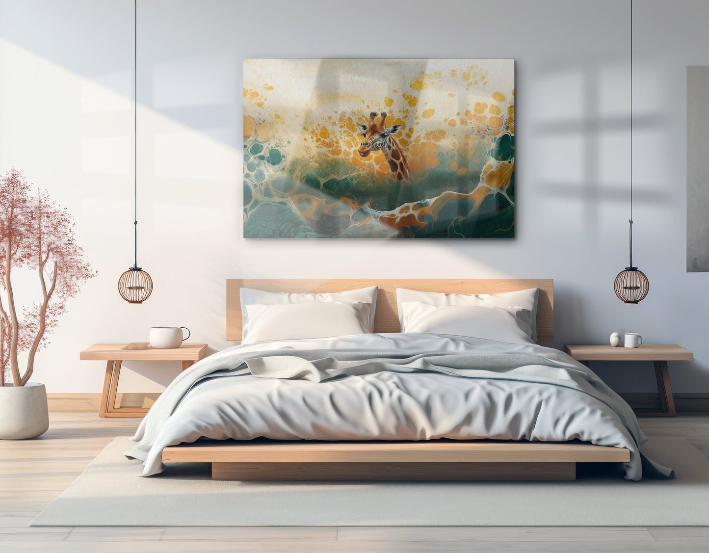 Abstract Giraffe Gold African American abstract art view 21