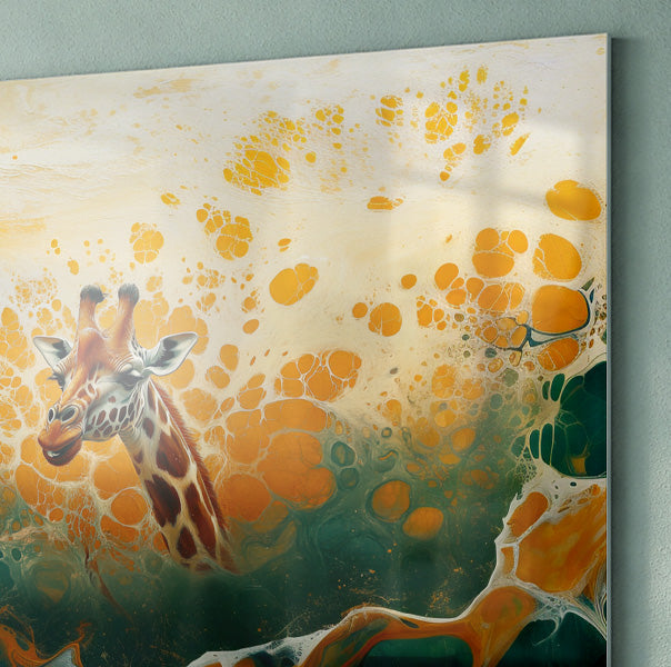 Abstract Giraffe Gold African American abstract art view 22
