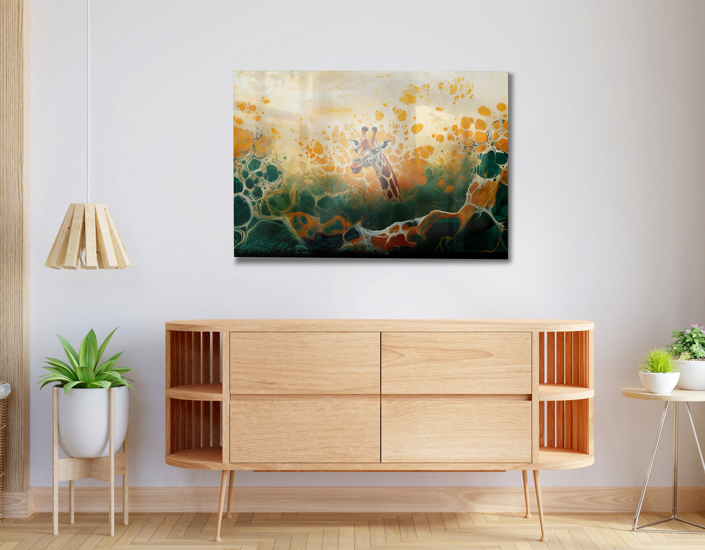 Abstract Giraffe Gold African American abstract art view 20