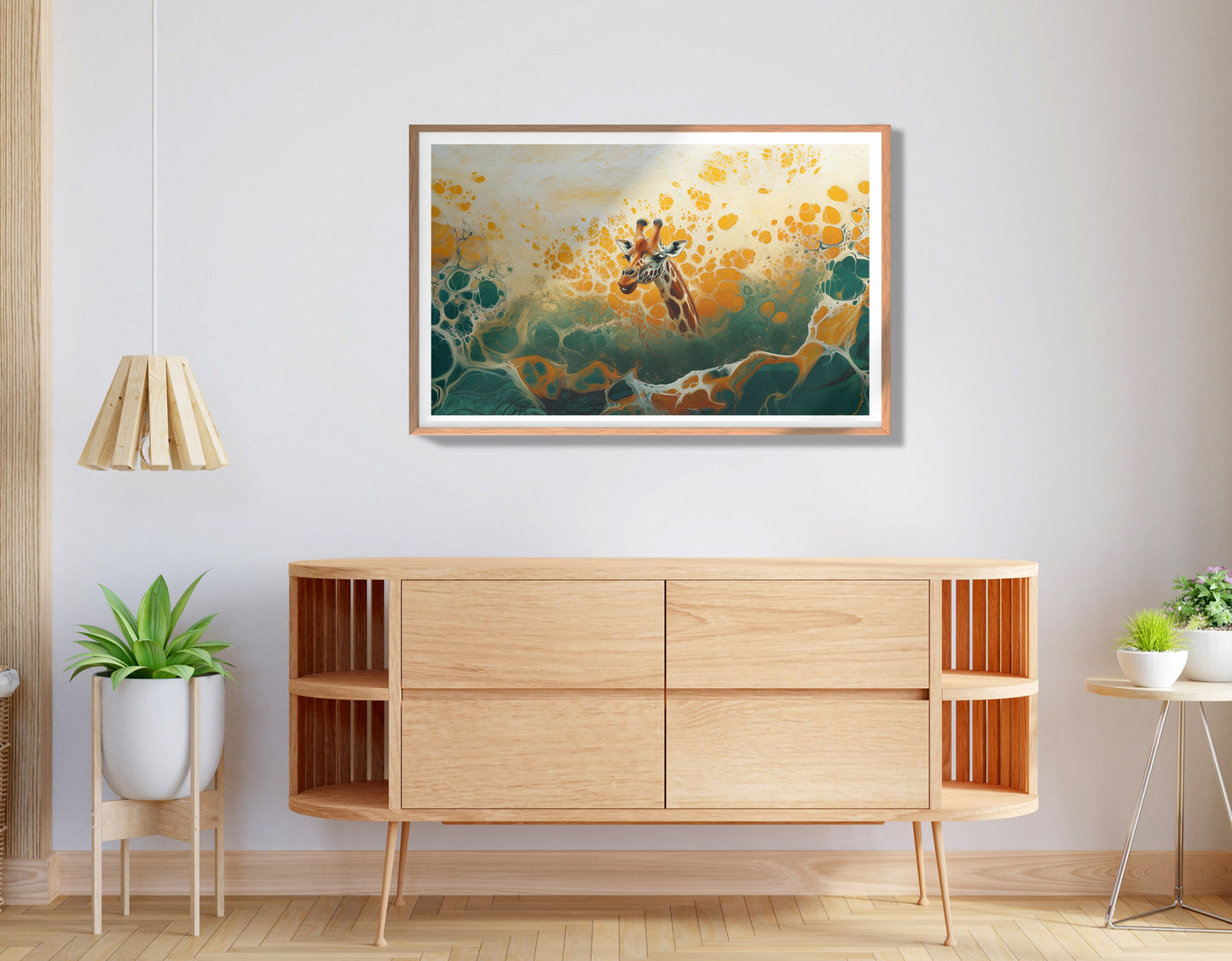 Abstract Giraffe Gold African American abstract art view 80