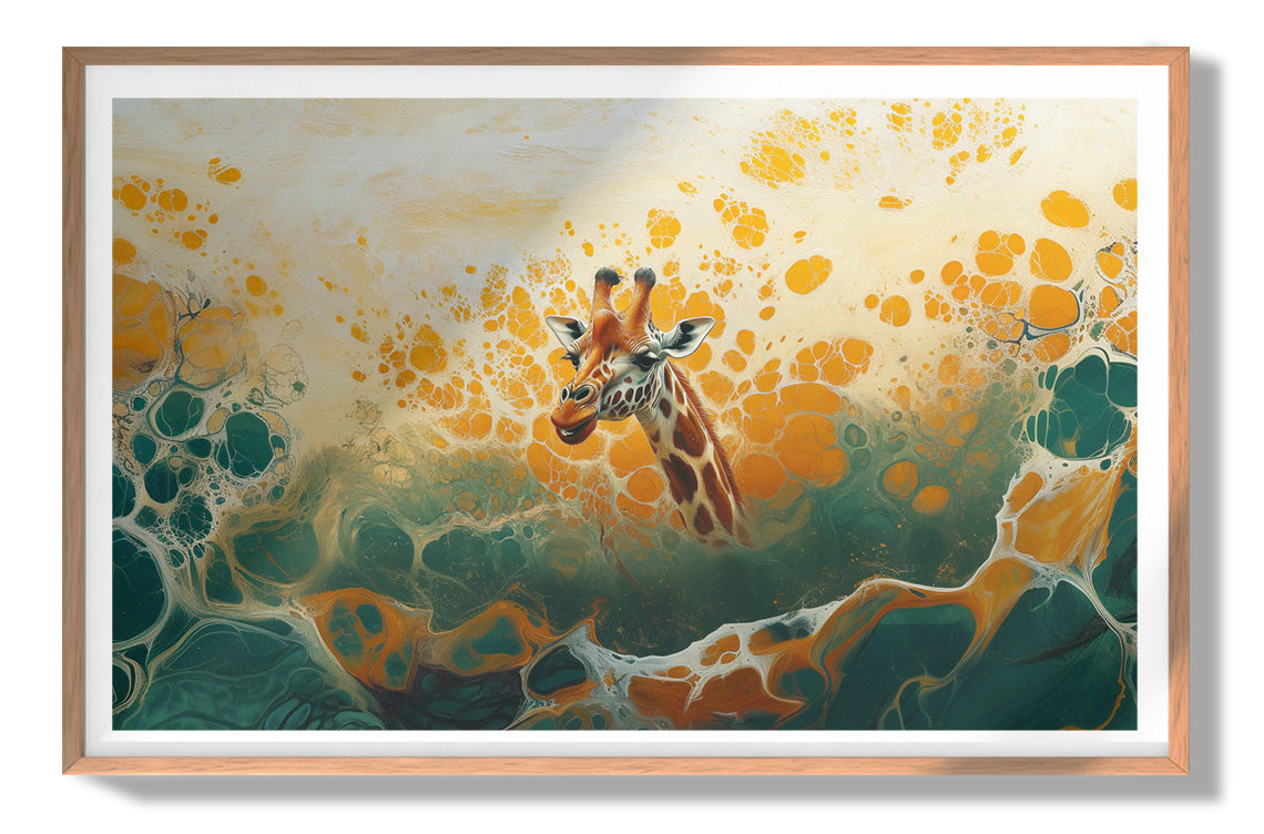Abstract Giraffe Gold African American abstract art view 79