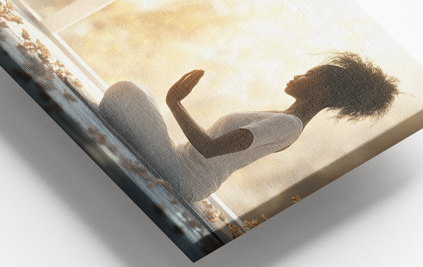 Close-up of Black Girl Meditation Room Black children wall art detail