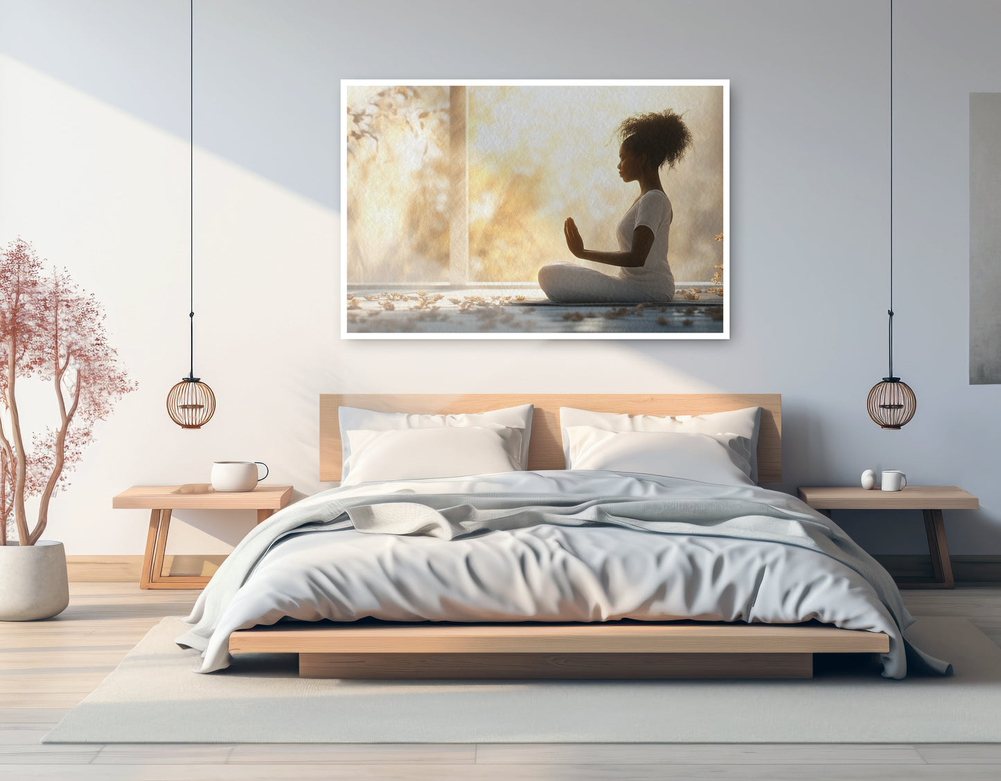Black Girl Meditation Room Black children wall art artwork by MoomZee Artwork