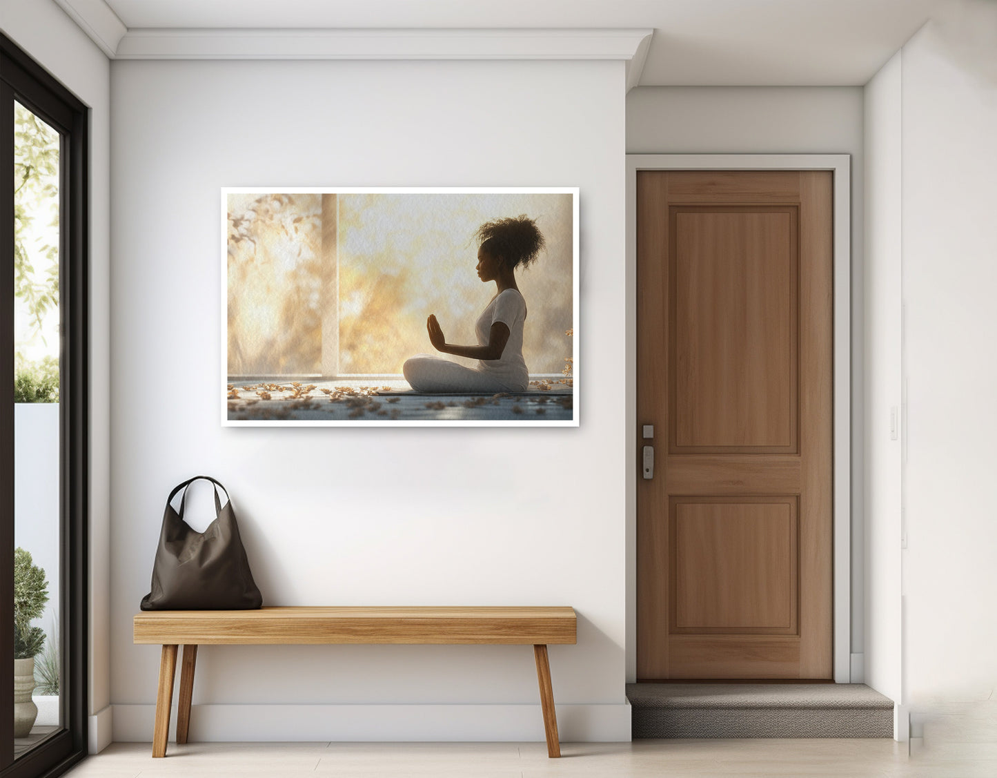 Black Girl Meditation Room Black children wall art print view