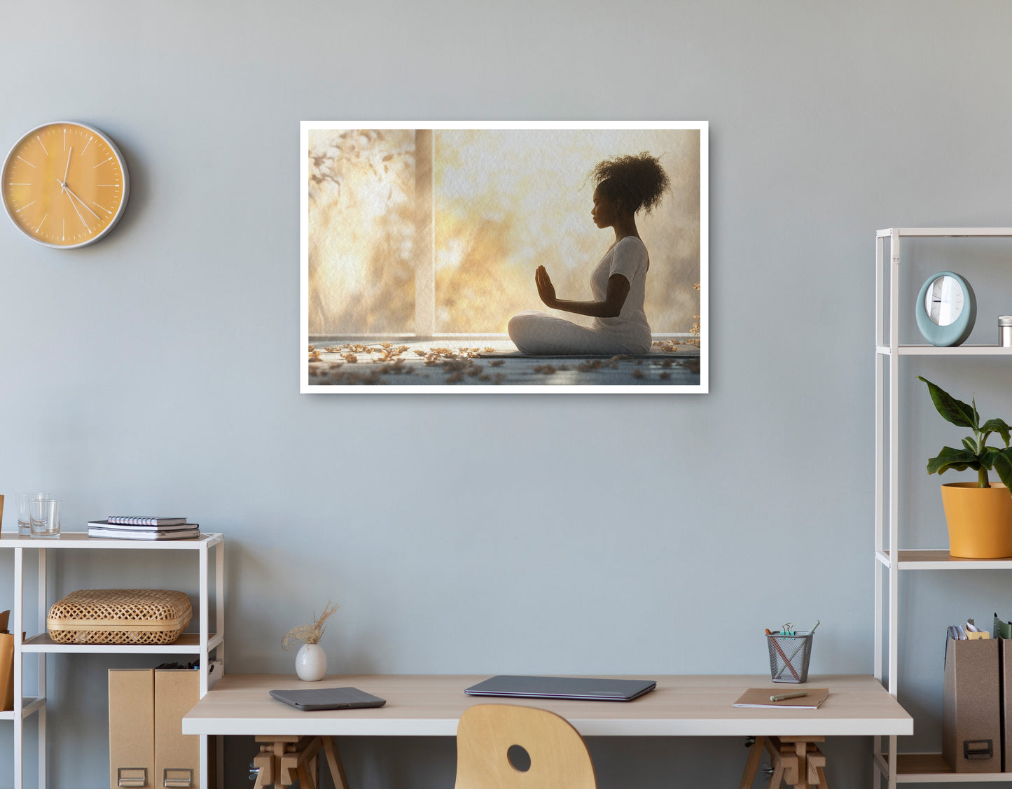 Black Girl Meditation Room Black children wall art view 12