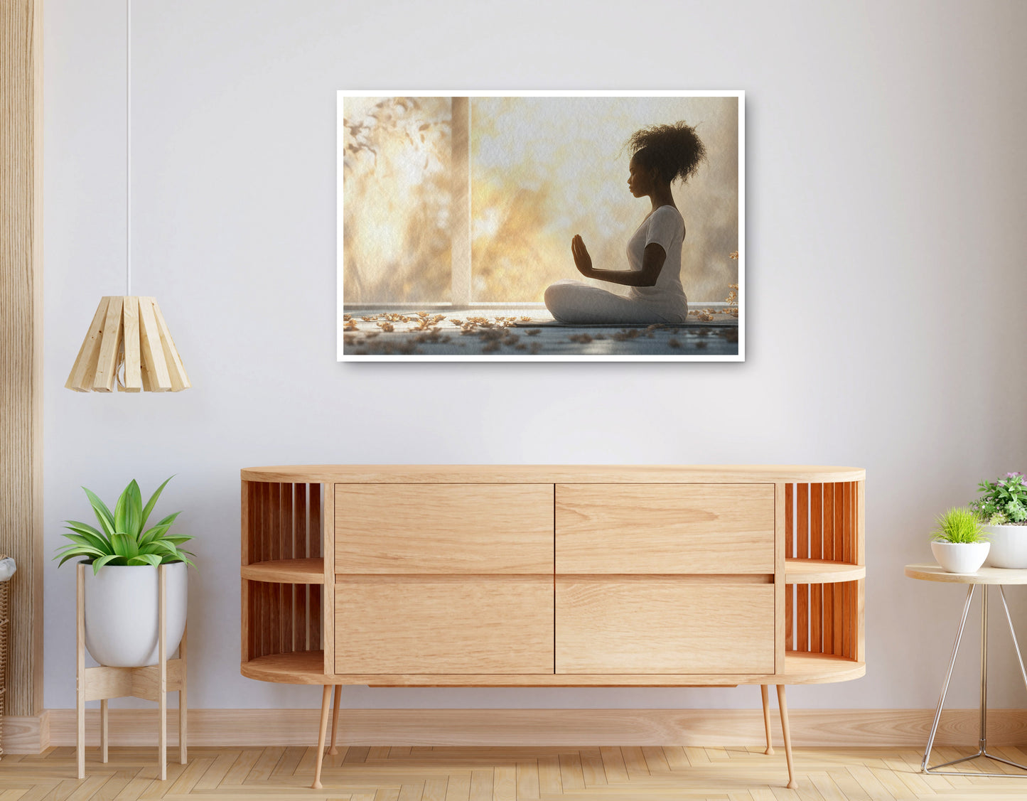 Black Girl Meditation Room Black children wall art artwork view