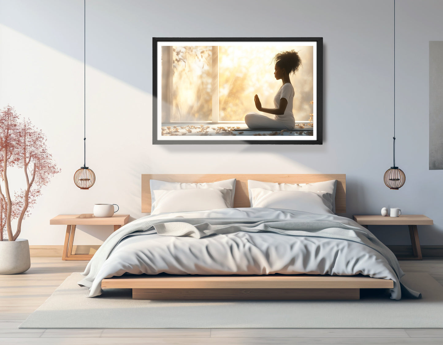 Black Girl Meditation Room Black children wall art view 69