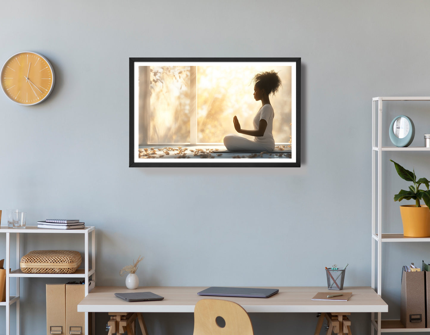Black Girl Meditation Room Black children wall art view 72