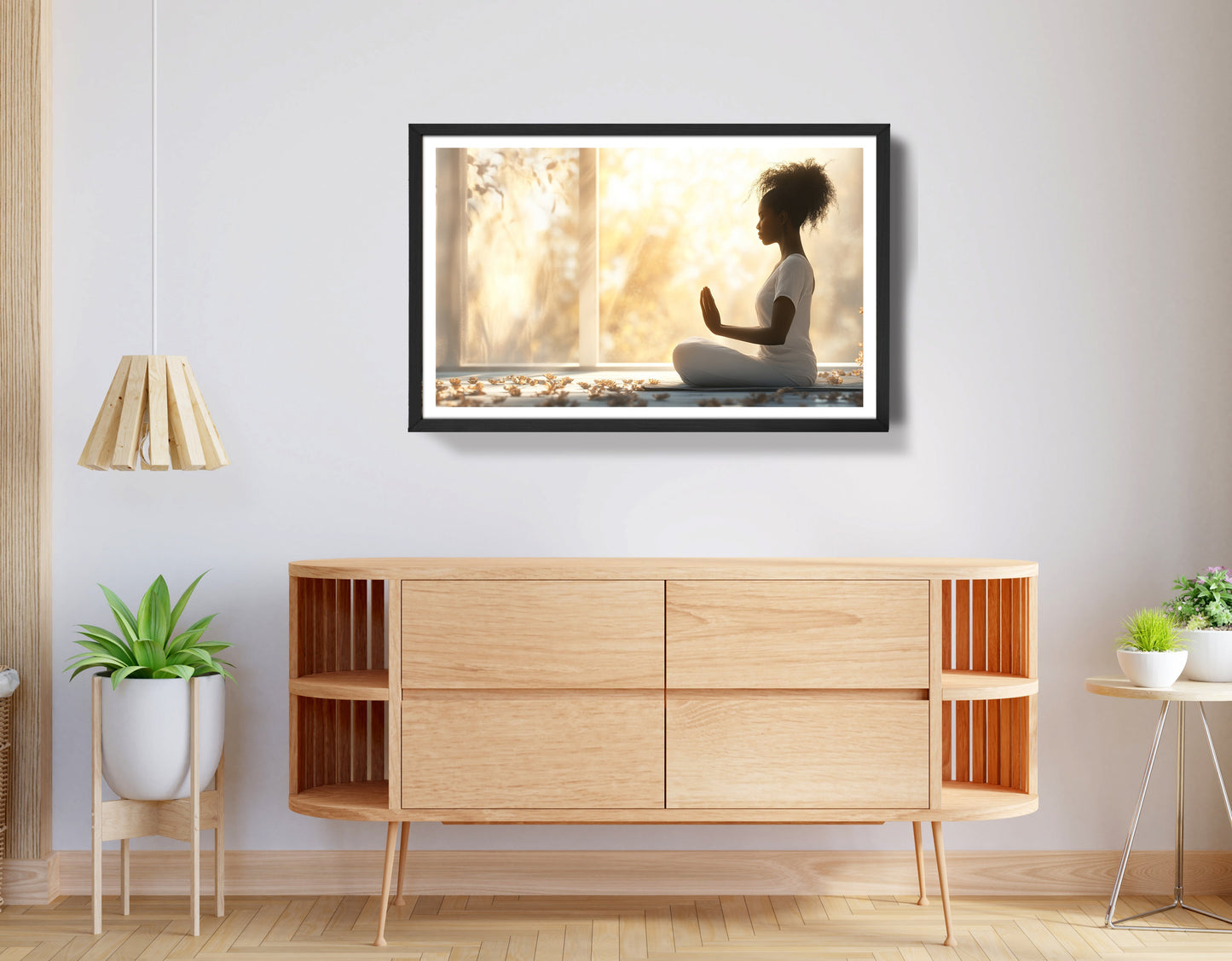 Black Girl Meditation Room Black children wall art view 68