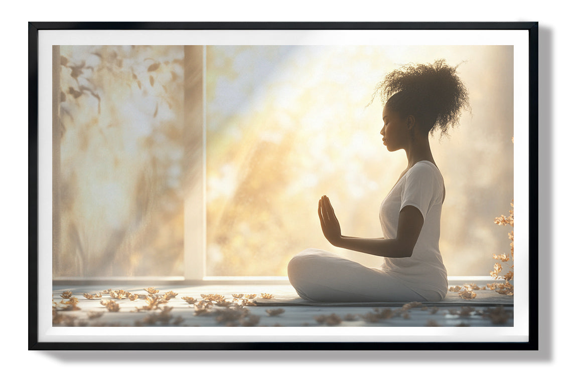 Black Girl Meditation Room Black children wall art view 67