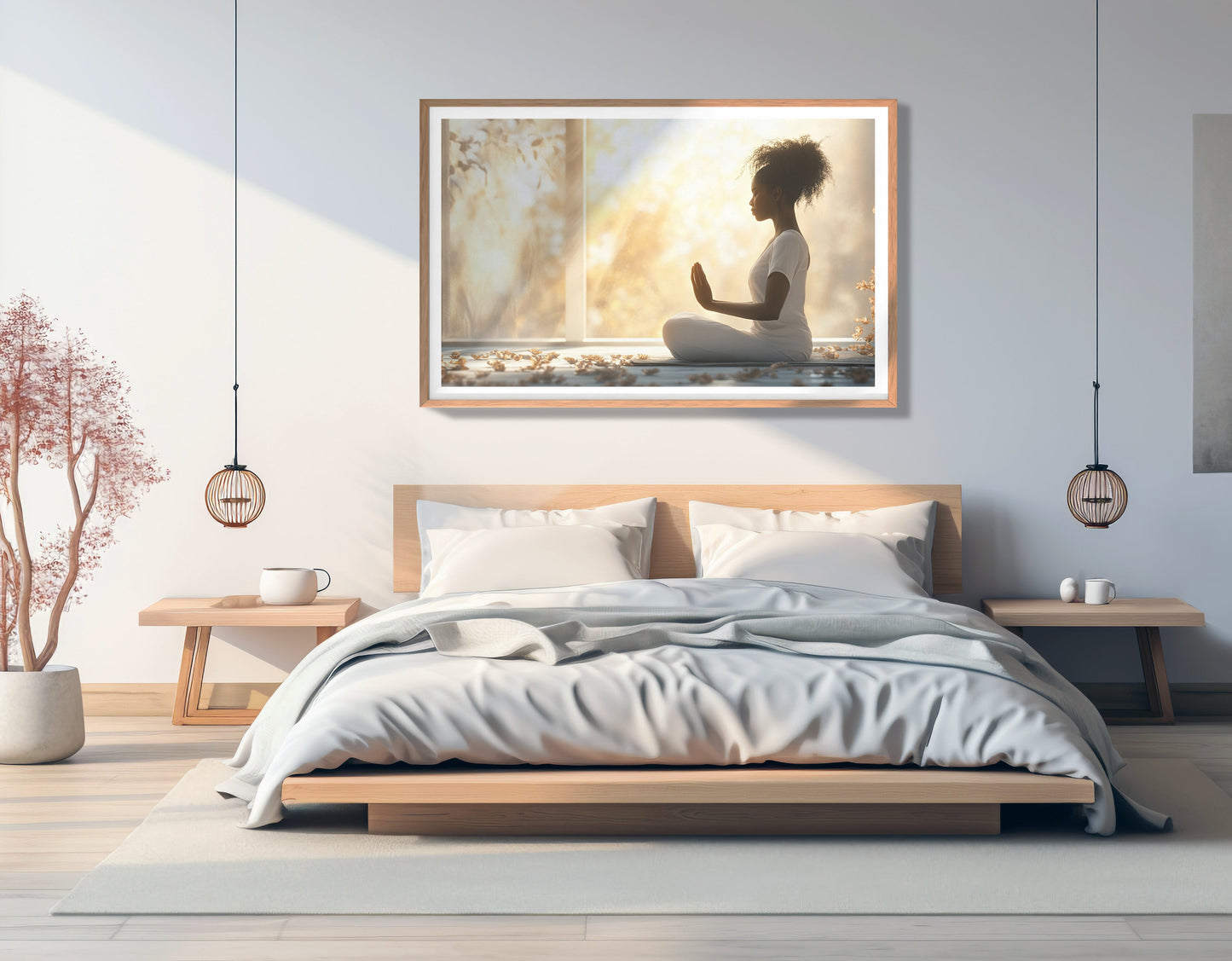 Black Girl Meditation Room Black children wall art view 81