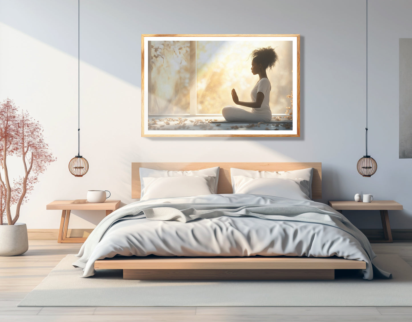 Black Girl Meditation Room Black children wall art view 75