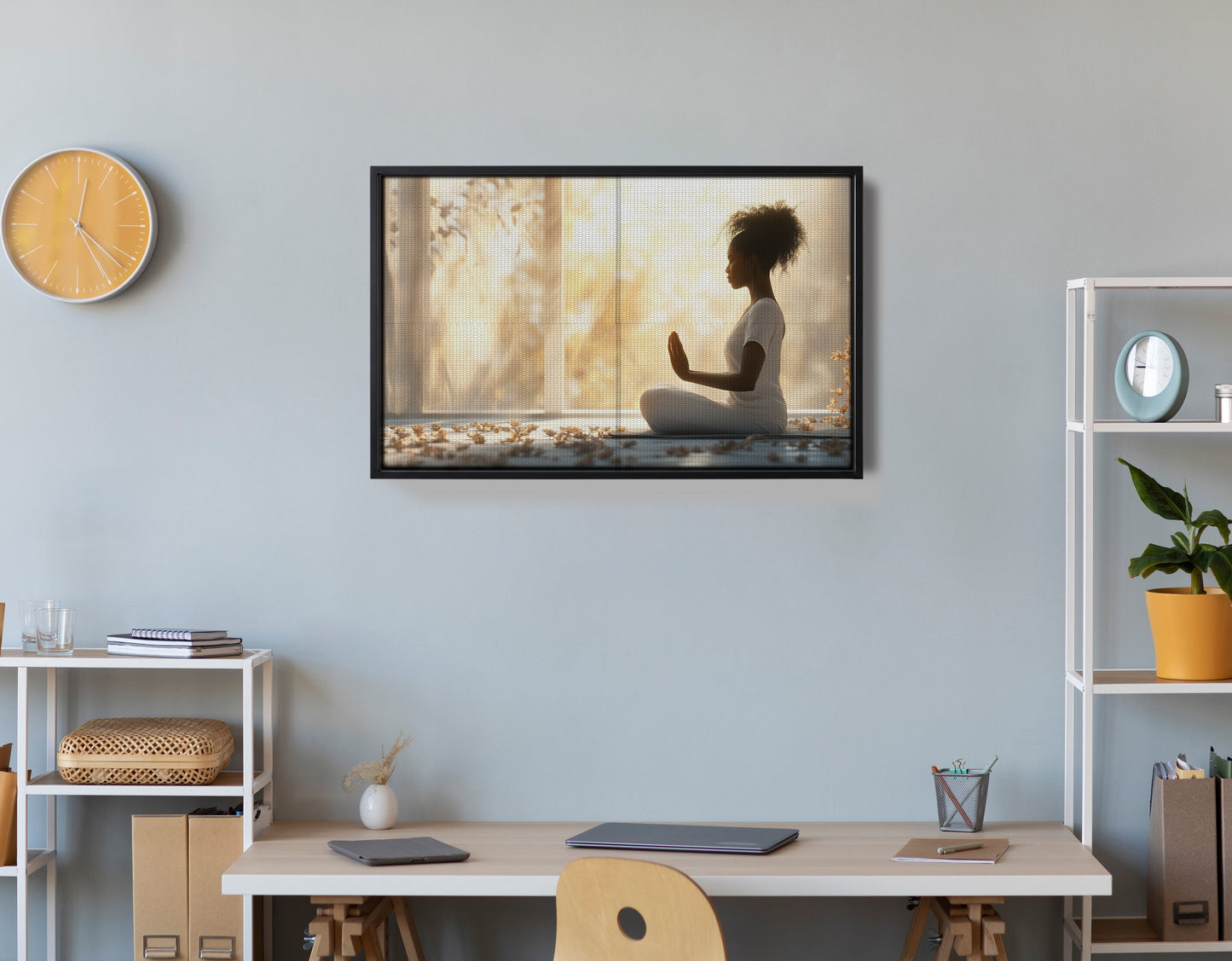 Black Girl Meditation Room Black children wall art view 30