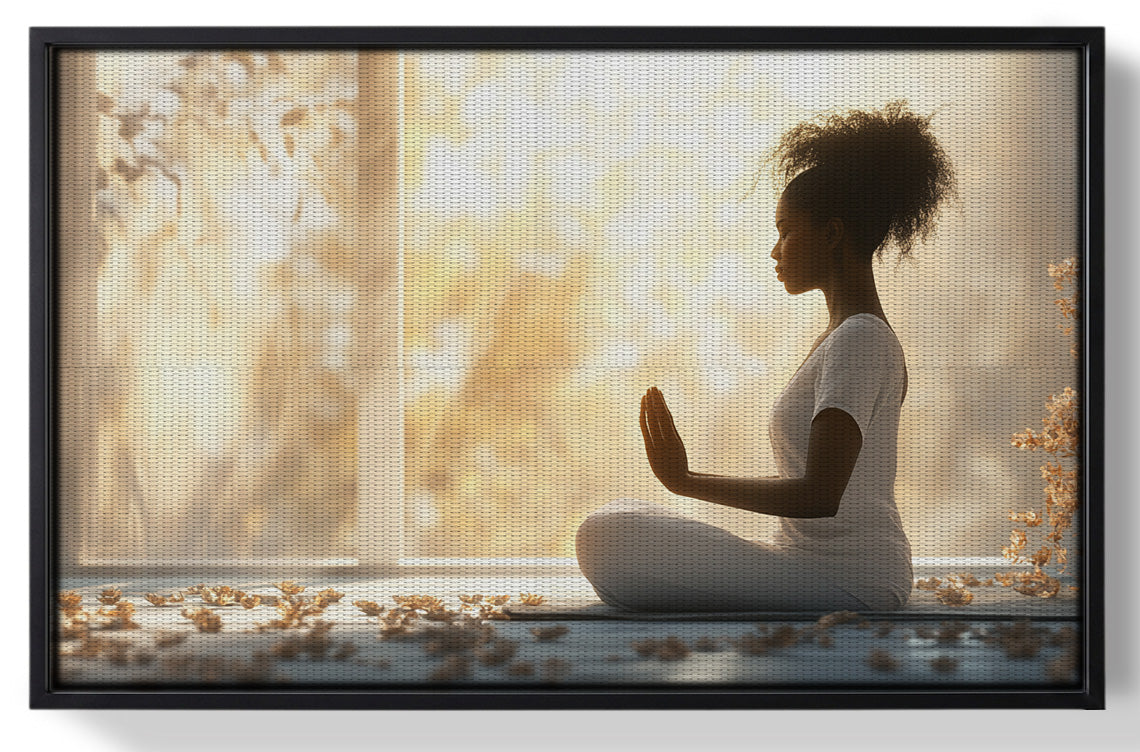 Black Girl Meditation Room Black children wall art view 25
