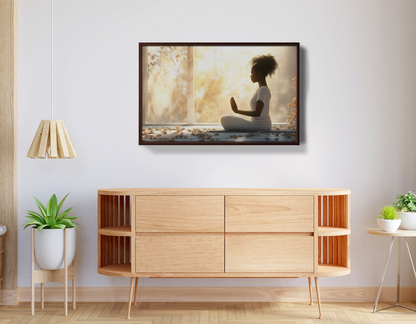 Black Girl Meditation Room Black children wall art view 32