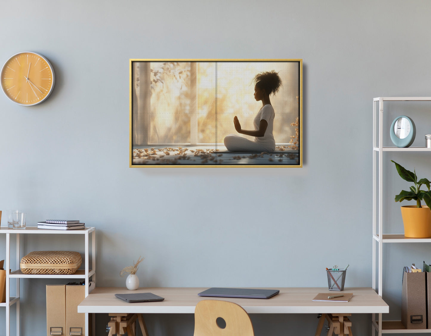 Black Girl Meditation Room Black children wall art view 42