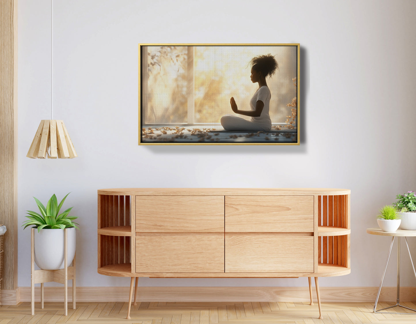Black Girl Meditation Room Black children wall art view 38