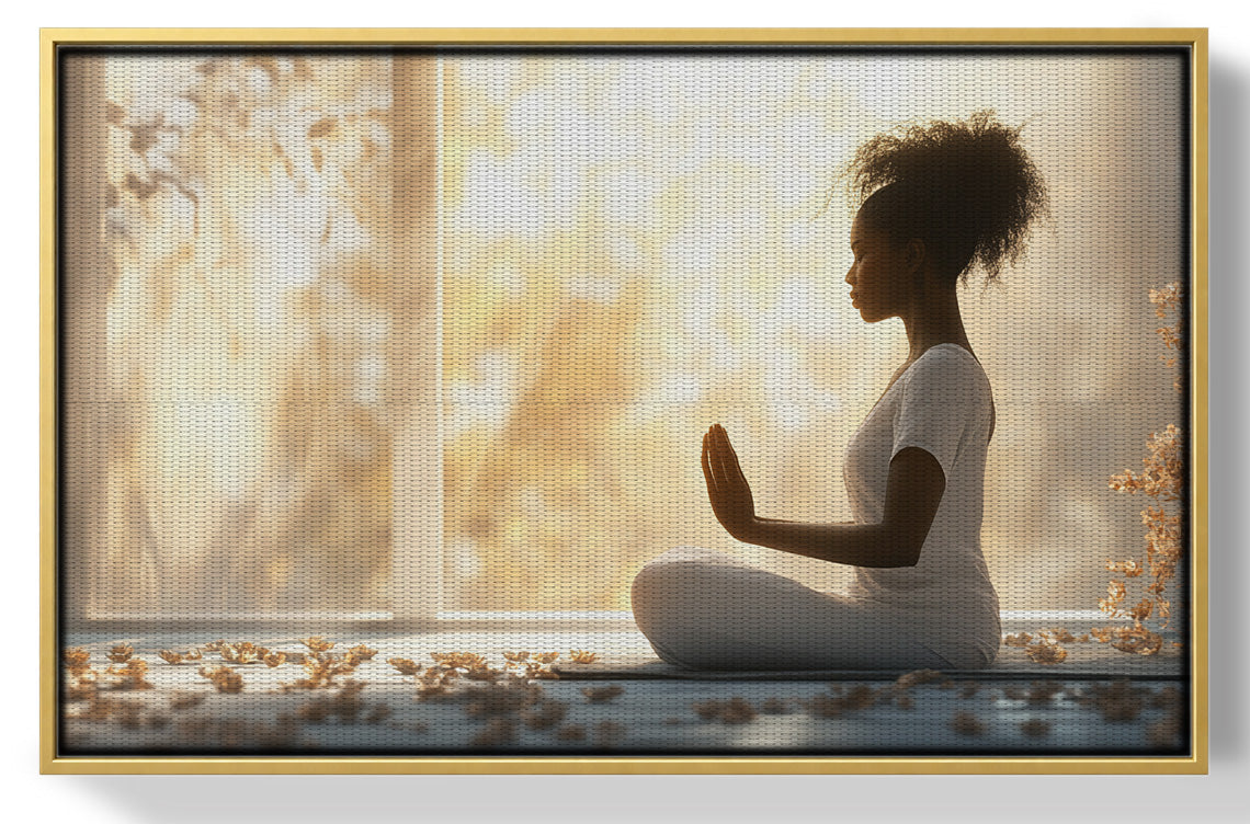 Black Girl Meditation Room Black children wall art view 37