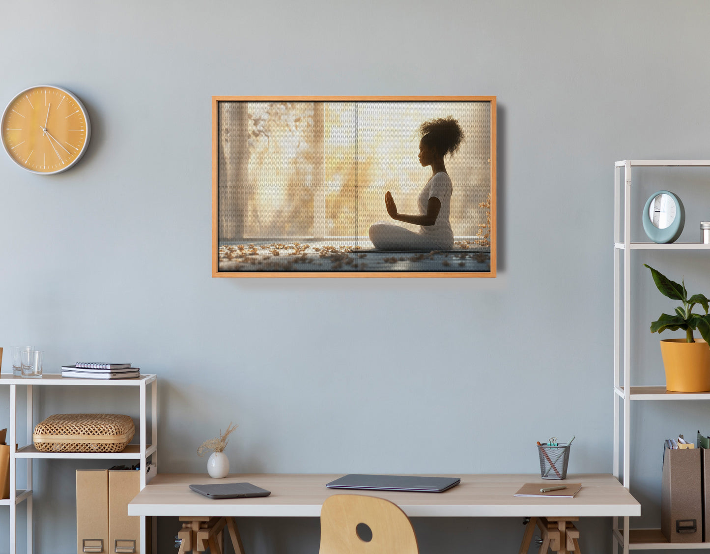 Black Girl Meditation Room Black children wall art view 48