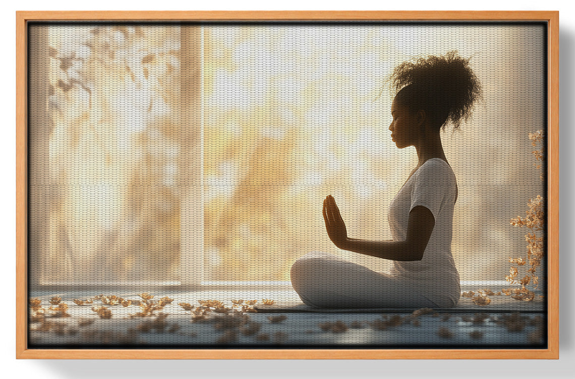 Black Girl Meditation Room Black children wall art view 43