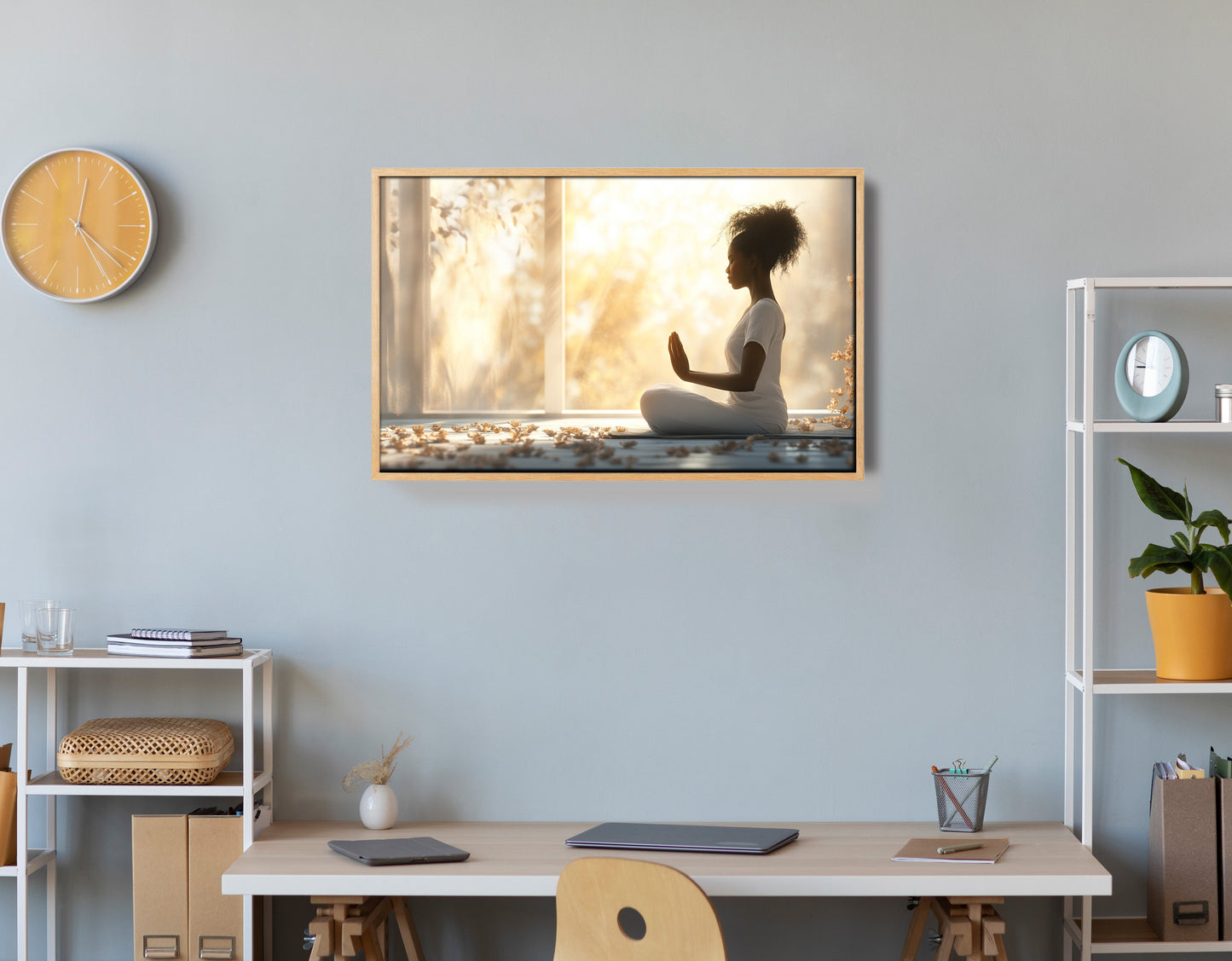 Black Girl Meditation Room Black children wall art view 54