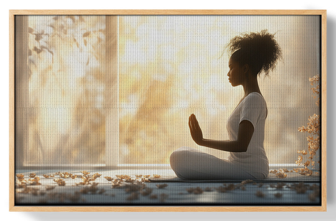 Black Girl Meditation Room Black children wall art view 49