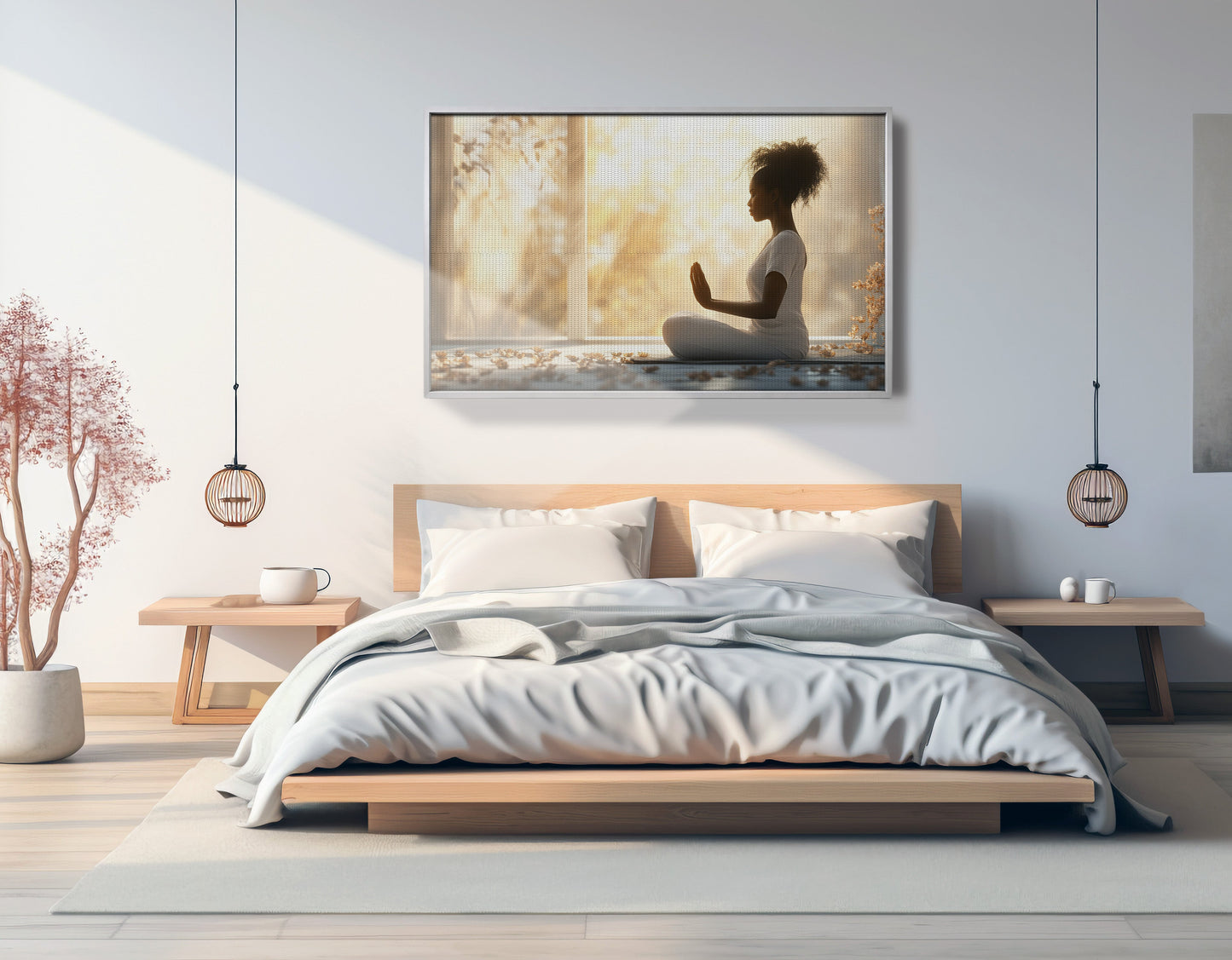Black Girl Meditation Room Black children wall art view 57