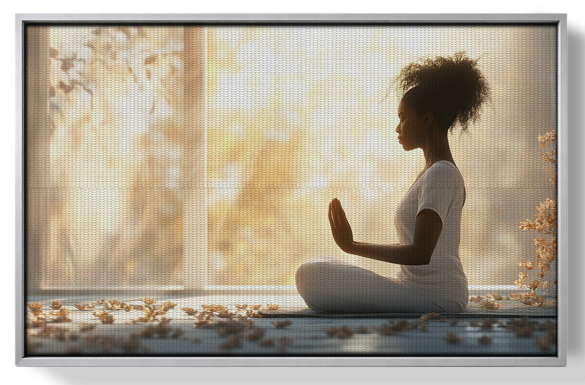 Black Girl Meditation Room Black children wall art view 55