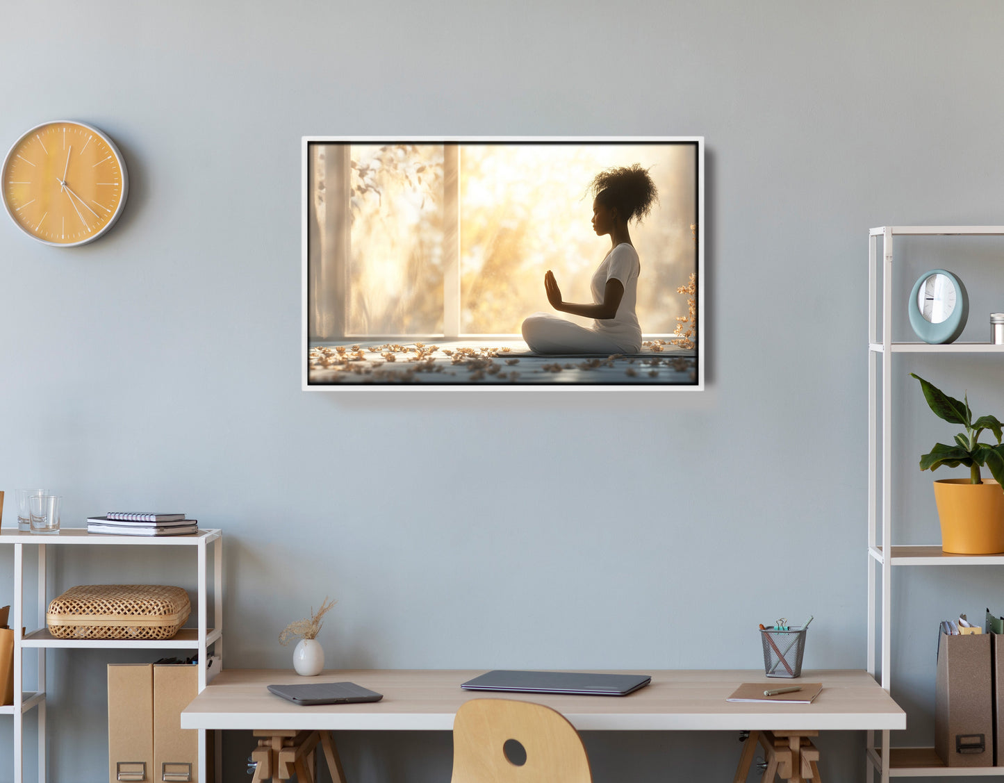 Black Girl Meditation Room Black children wall art view 66