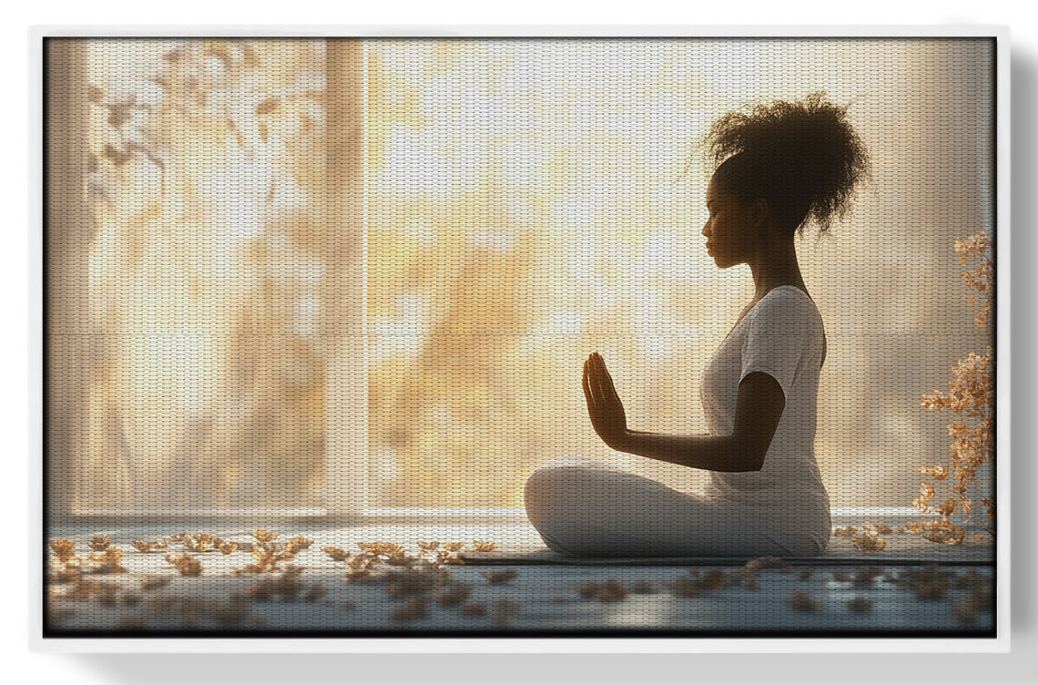 Black Girl Meditation Room Black children wall art view 61