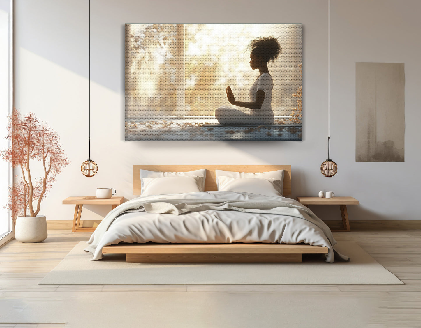 Black Girl Meditation Room Black children wall art view 15