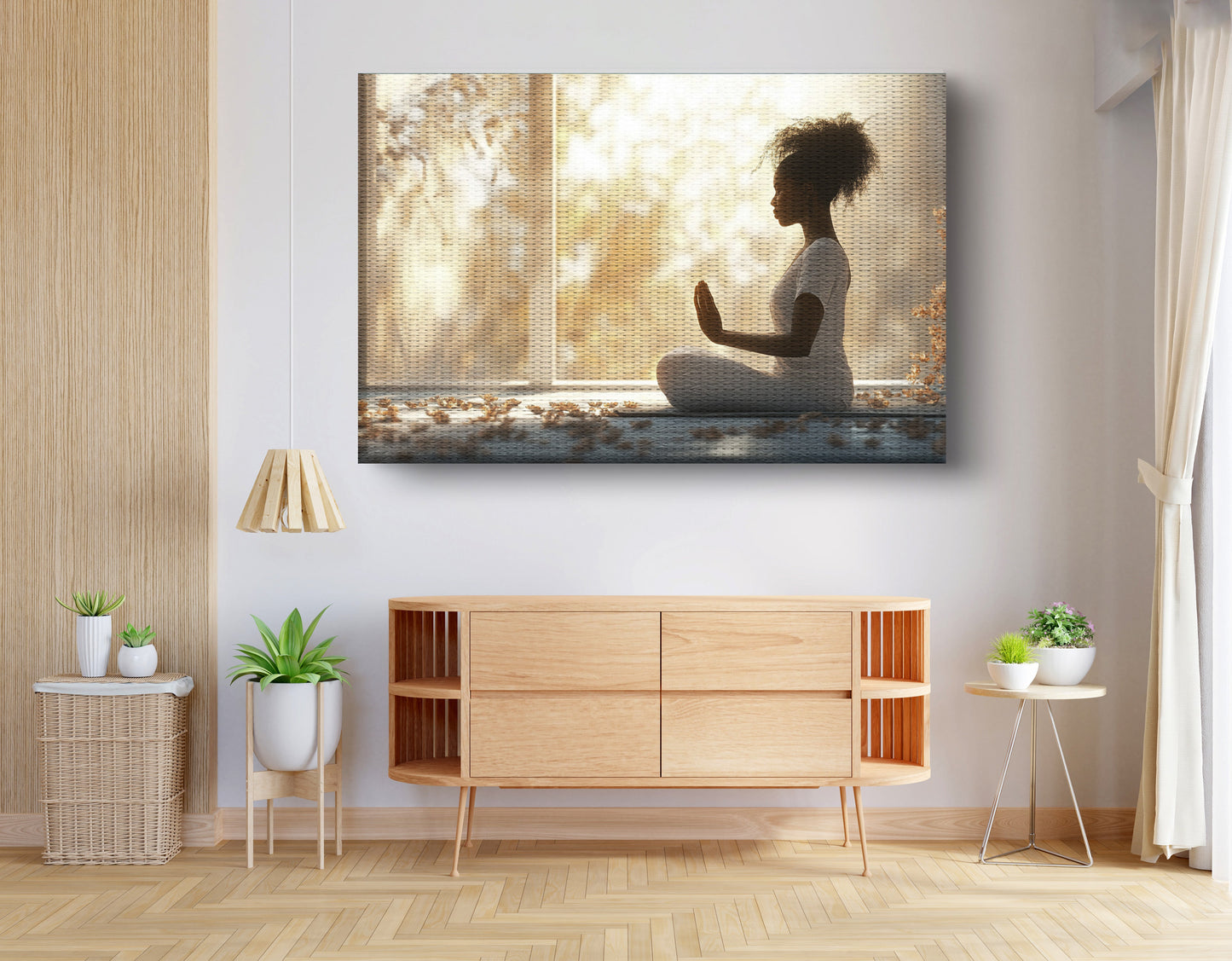 Black Girl Meditation Room Black children wall art view 14