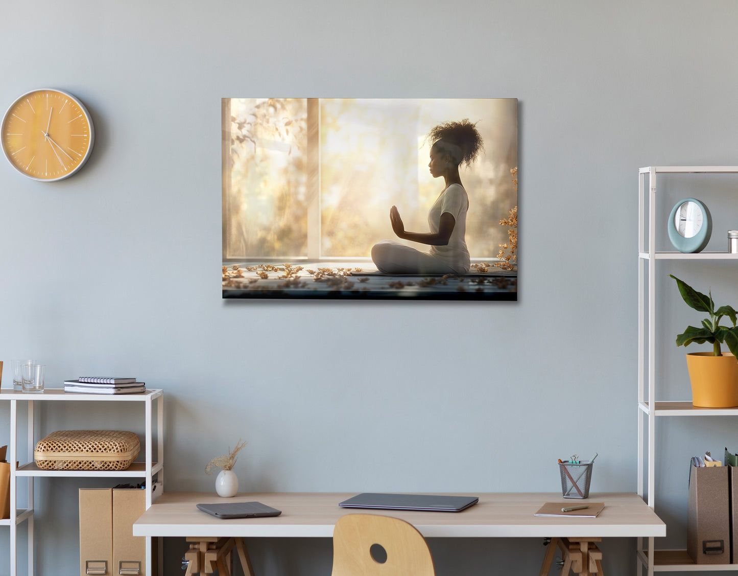 Black Girl Meditation Room Black children wall art view 24