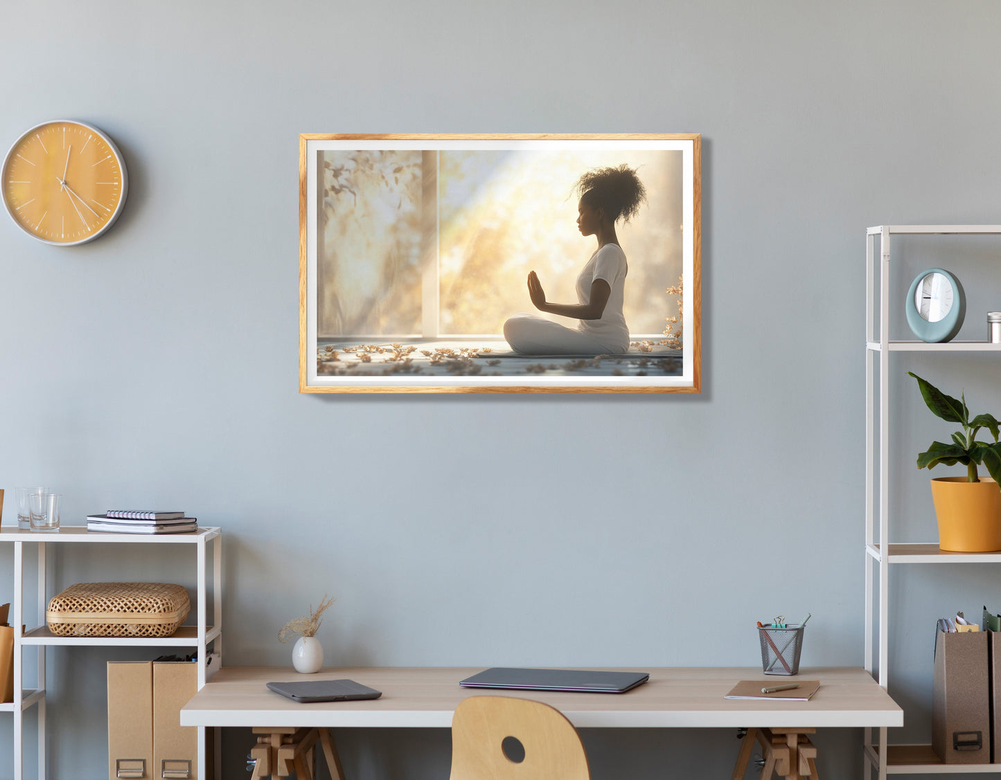 Black Girl Meditation Room Black children wall art view 78