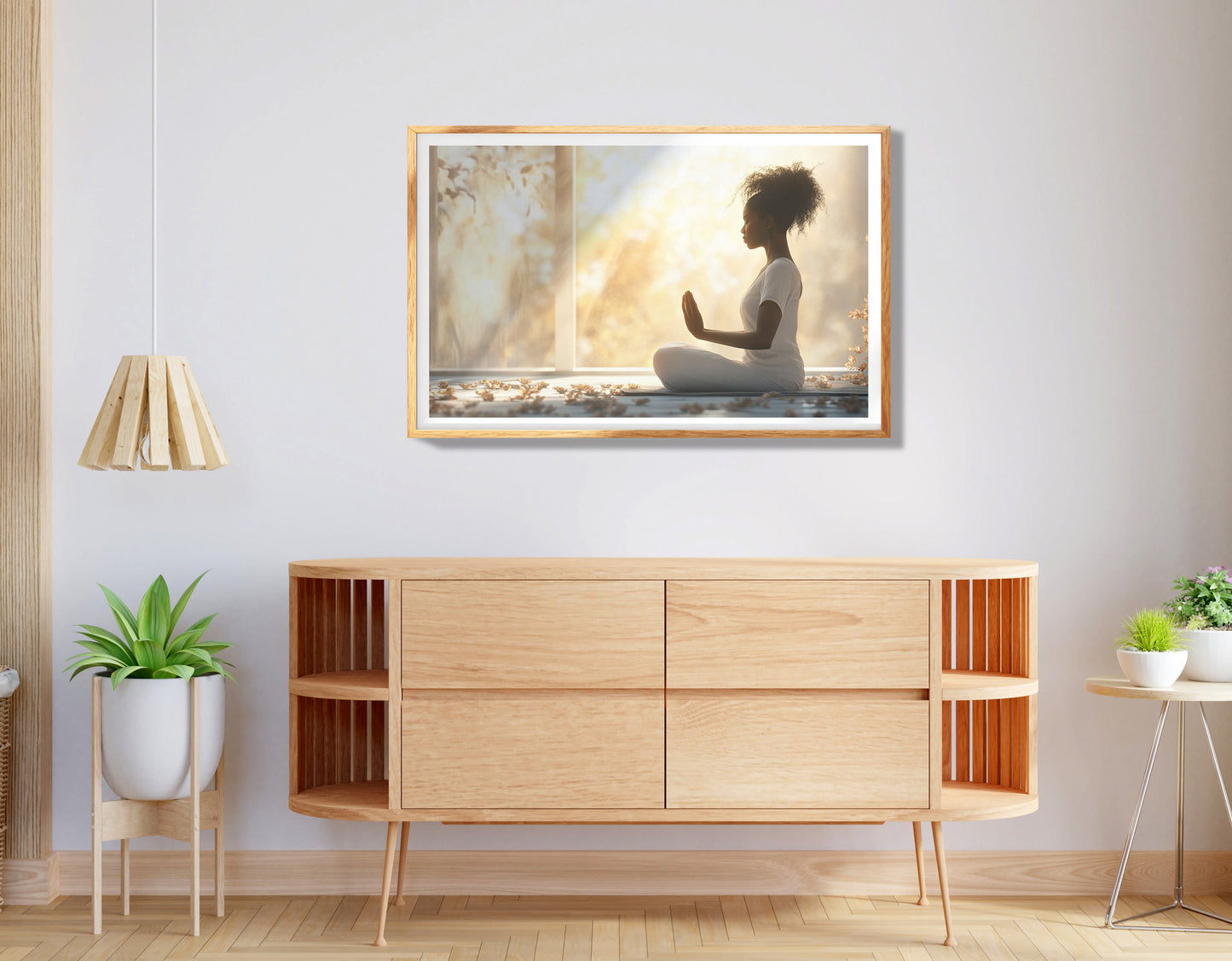 Black Girl Meditation Room Black children wall art view 74